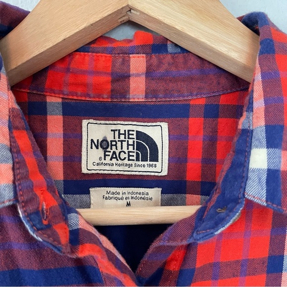 The North Face Red and Blue Plaid Button Down Shirt - Picture 3 of 6